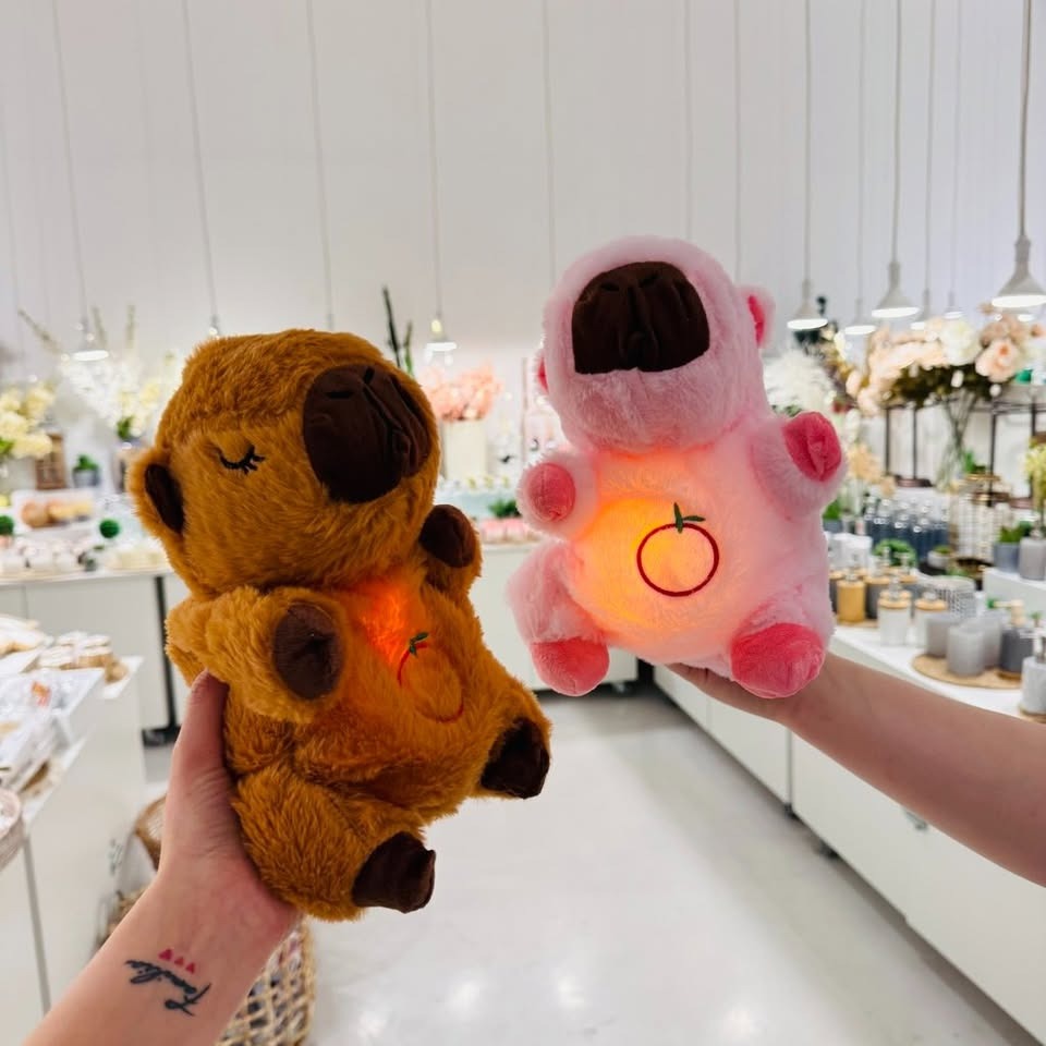 PELUCHE CAPIBARA MOVIMIENTO RESPIRACION