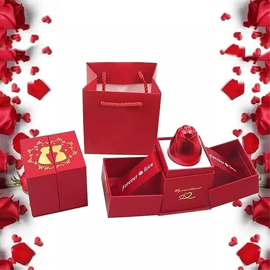 Rosa Eterna Con Collar De 100 Idiomas