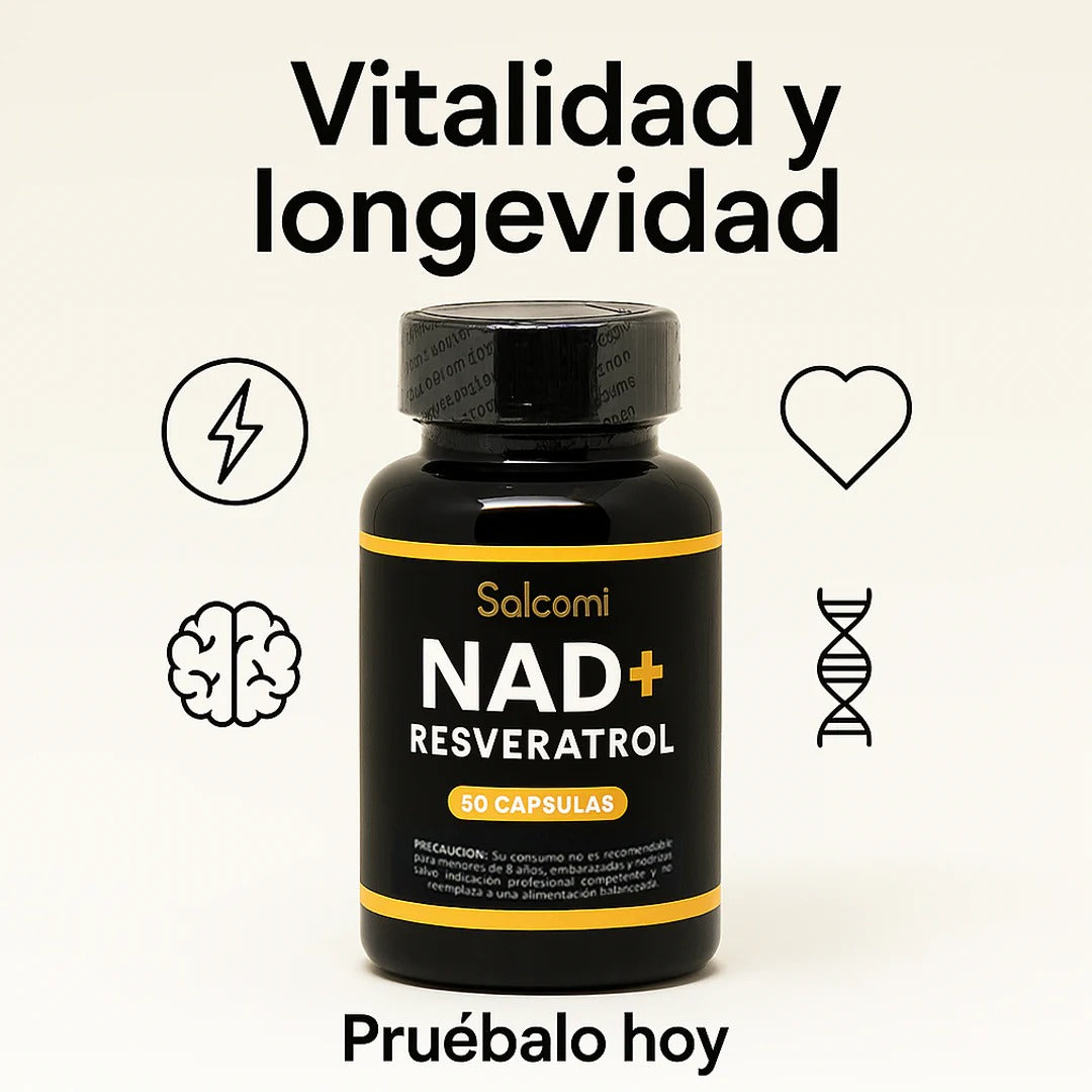 NAD + RESVERATROL - 100 CÁPSULAS