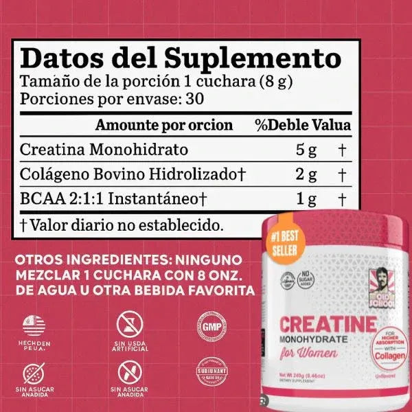 Creatina Monohidratada - Poder Femenino