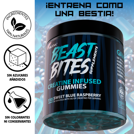 300 Bites de Creatina Monohidratada - Beast Bites